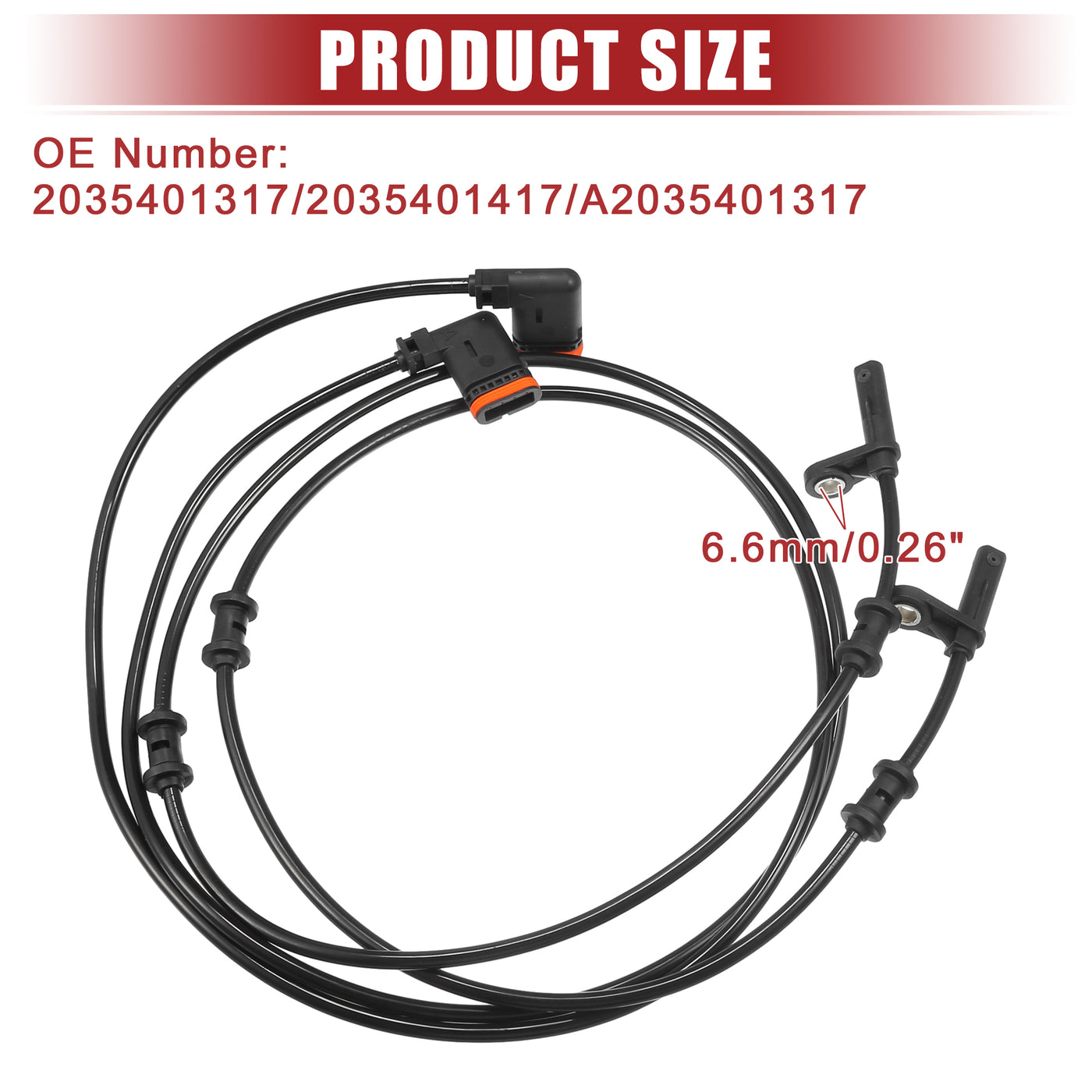 ACROPIX Hinten Links Rechts ABS-Sensor passend für MERCEDES-BENZ C230 02-07 - 2 Stück