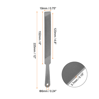 Harfington Farmers Own Files 6 Inch High Carbon Steel Single Cut Flat Hand Rasp File