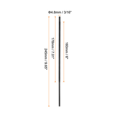 Harfington 2pcs Chainsaw File 3/16"(4.8mm) High Carbon Steel Round Hand Rasp for Sharpening