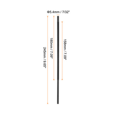 Harfington 2pcs Chainsaw File 7/32"(5.4mm) High Carbon Steel Round Hand Rasp for Sharpening