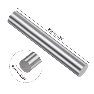 Harfington Uxcell Round Metal Rods 9mm x 60mm High Speed Steel (HSS) Lathe Bar Stock