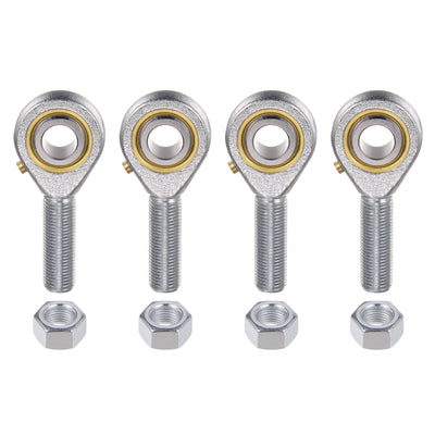 Harfington Uxcell 4pcs POSB8 Male Rod End Bearing 1/2" Bore and 1/2-20 Right Hand Thread