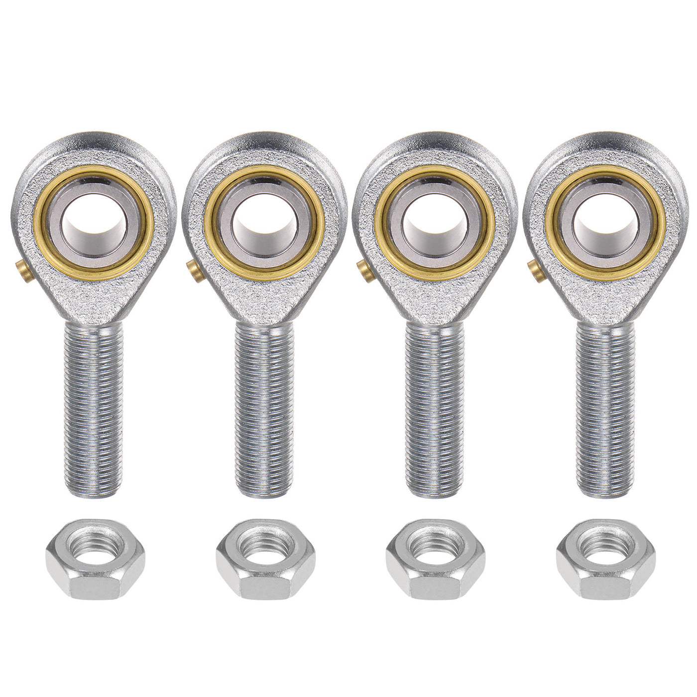 uxcell Uxcell 4pcs POSB8 Male Rod End Bearing 1/2" Bore and 1/2-20 Left Hand Thread