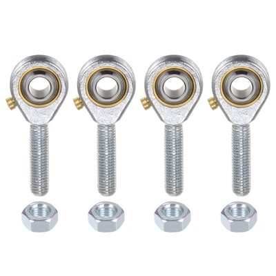 Harfington Uxcell 4pcs POSB4 Male Rod End Bearing 1/4" Bore and 1/4-28 Right Hand Thread