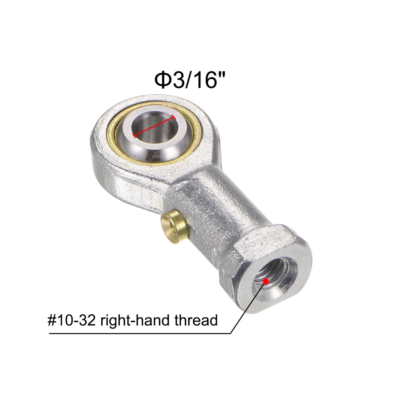 uxcell Uxcell 4pcs PHSB3 Female Rod End Bearing 3/16" Bore and #10-32 Right Hand Thread