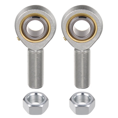 Harfington Uxcell 2pcs POSB12 Male Rod End Bearing 3/4" Bore and 3/4-16 Right Hand Thread