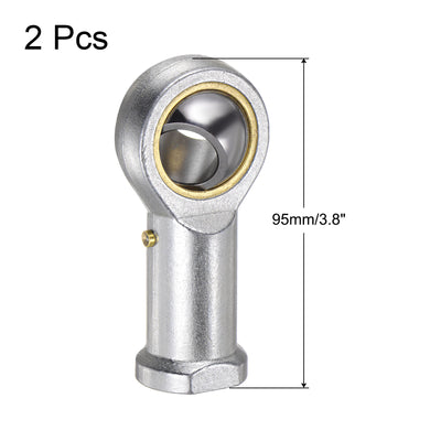 Harfington Uxcell 2pcs PHSB12 Female Rod End Bearing 3/4" Bore and 3/4-16 Right Hand Thread