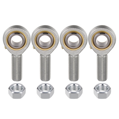 Harfington Uxcell 4pcs POSB12 Male Rod End Bearing 3/4" Bore and 3/4-16 Right Hand Thread