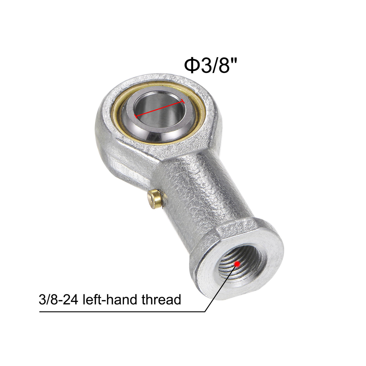 uxcell Uxcell 2pcs PHSB6 Female Rod End Bearing 3/8" Bore and 3/8-24 Left Hand Thread