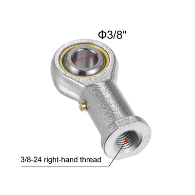 Harfington Uxcell 4pcs PHSB6 Female Rod End Bearing 3/8" Bore and 3/8-24 Right Hand Thread