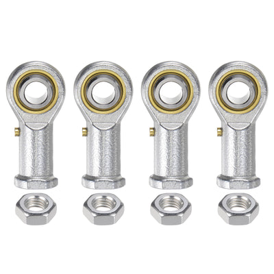 Harfington Uxcell 4pcs PHSB6 Female Rod End Bearing 3/8" Bore and 3/8-24 Left Hand Thread