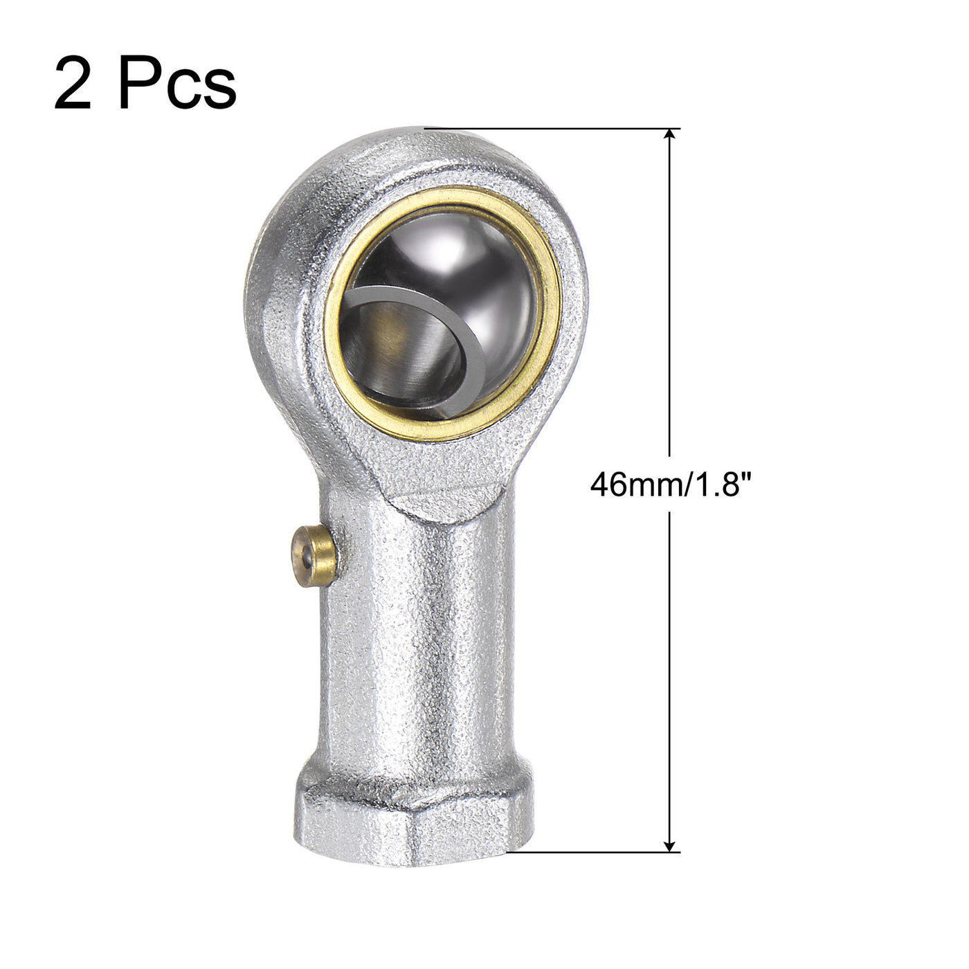 uxcell Uxcell 2pcs PHSB5 Female Rod End Bearing 5/16" Bore and 5/16-24 Left Hand Thread