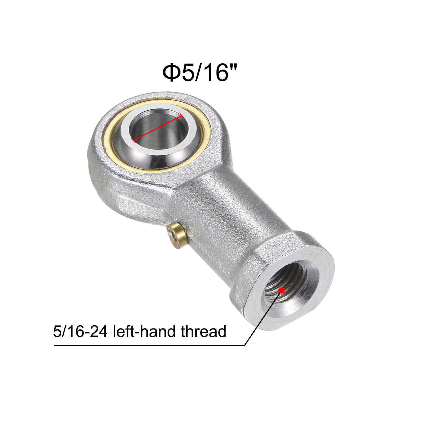 uxcell Uxcell 2pcs PHSB5 Female Rod End Bearing 5/16" Bore and 5/16-24 Left Hand Thread