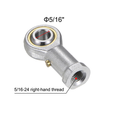 Harfington Uxcell 4pcs PHSB5 Female Rod End Bearing 5/16" Bore and 5/16-24 Right Hand Thread