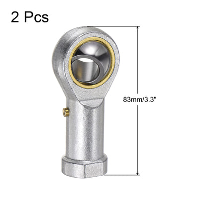 Harfington Uxcell 2pcs PHSB10 Female Rod End Bearing 5/8" Bore and 5/8-18 Right Hand Thread