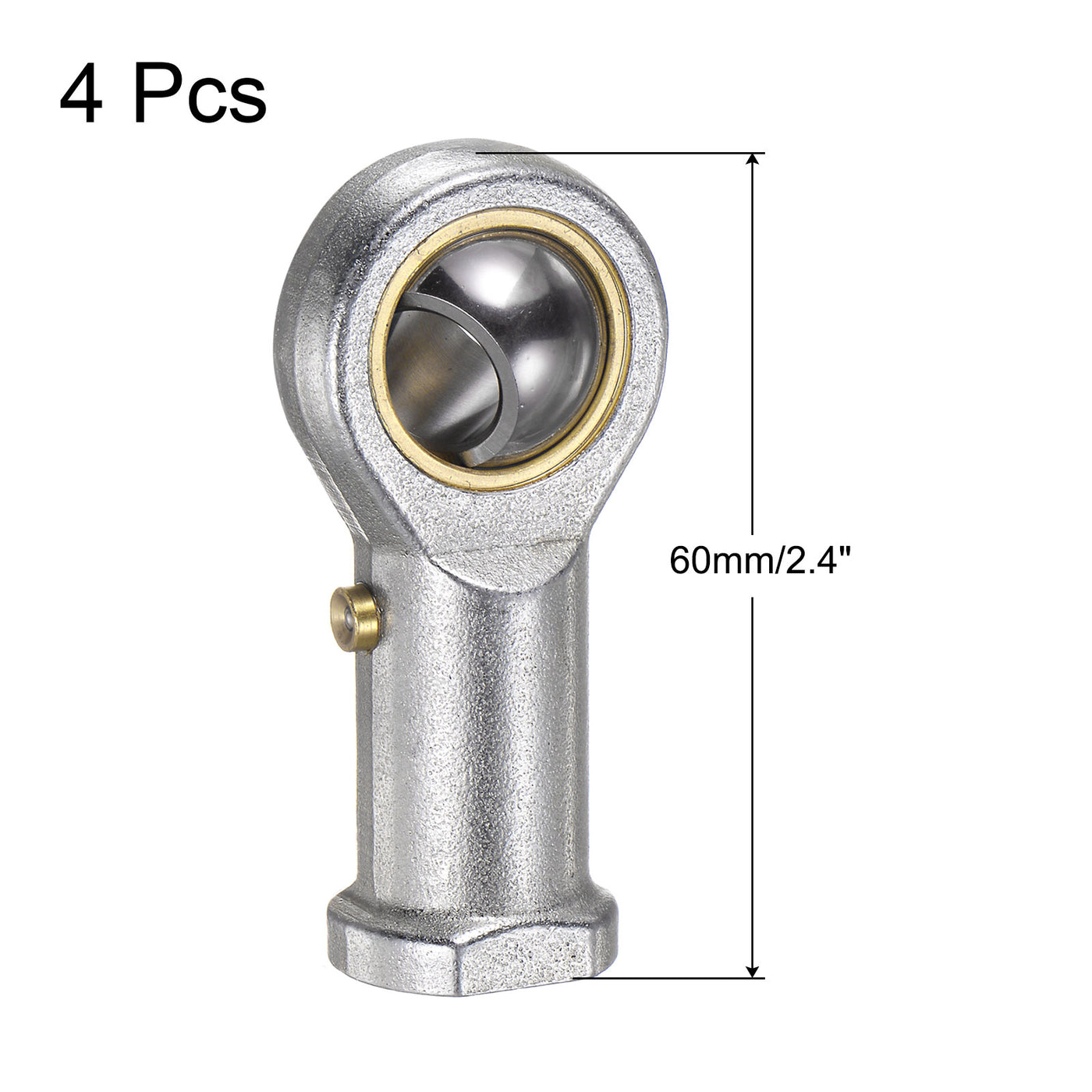 uxcell Uxcell 4pcs PHSB7 Female Rod End Bearing 7/16" Bore and 7/16-20 Right Hand Thread