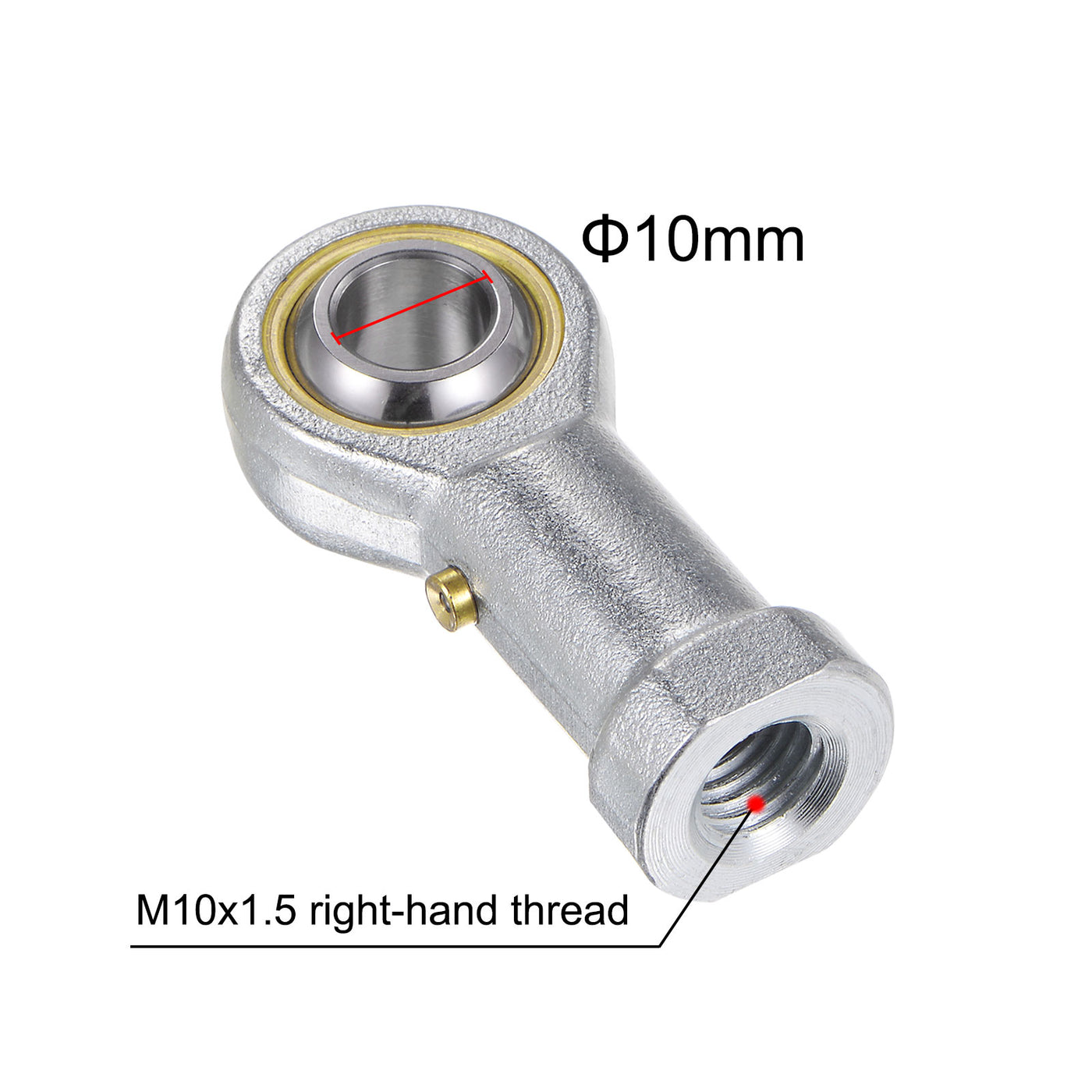 uxcell Uxcell 4pcs PHS10 Female Rod End Bearing M10 Bore and M10x1.5 Right Hand Thread