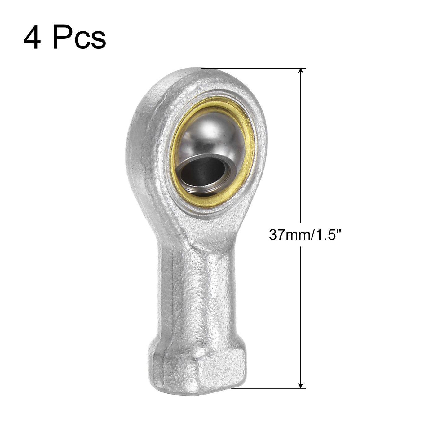 uxcell Uxcell 4pcs PHSA5 Female Rod End Bearing M5 Bore and M5x0.8 Right Hand Thread