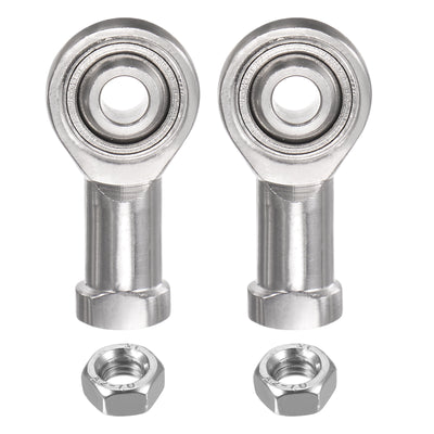 Harfington Uxcell 2pcs SSI6T/K Female Rod End Bearing M6 Bore and M6x1.0 Right Hand Thread