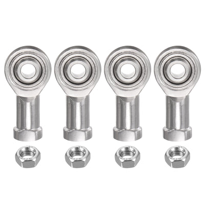 Harfington Uxcell 4pcs SSI6T/K Female Rod End Bearing M6 Bore and M6x1.0 Right Hand Thread