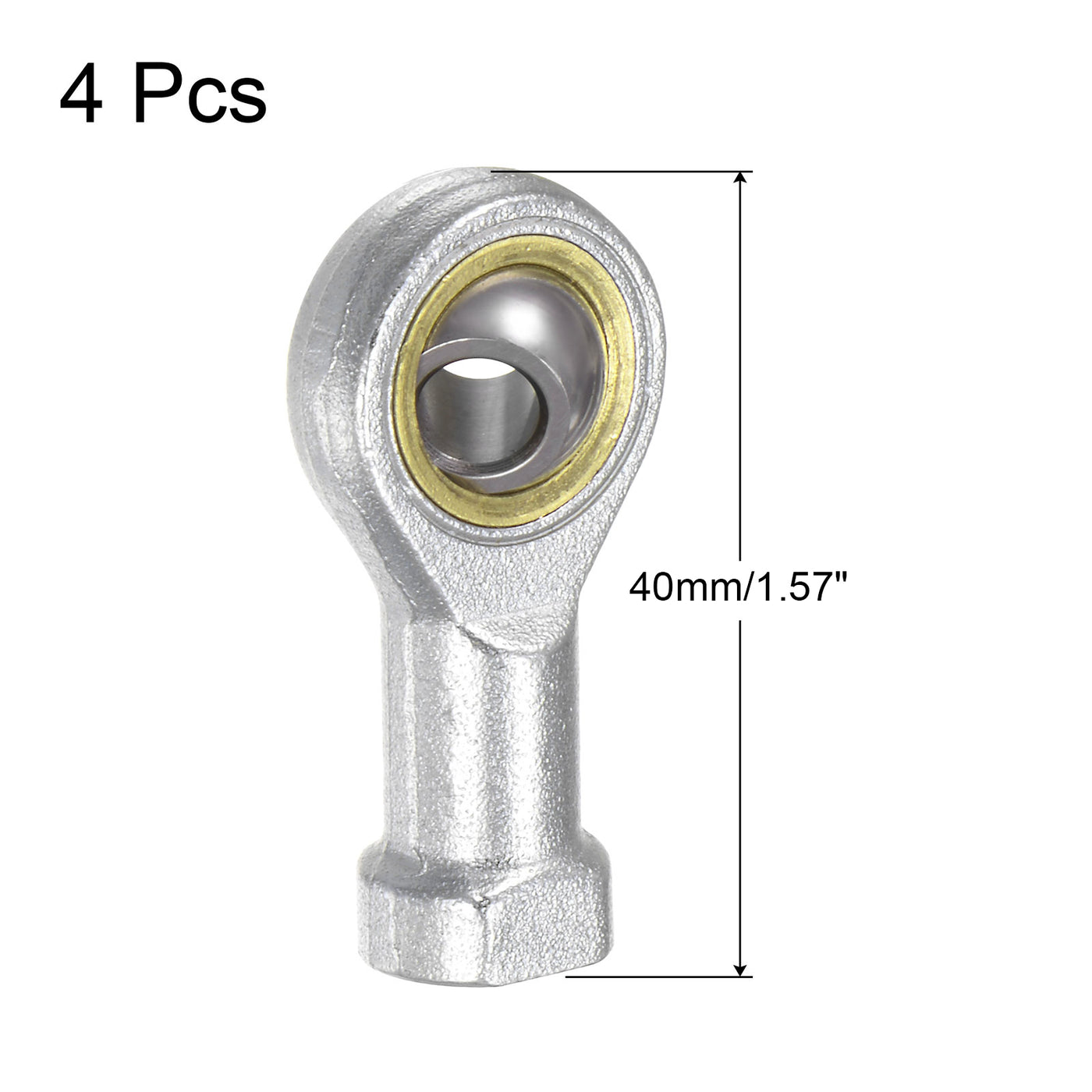 uxcell Uxcell 4pcs PHSA6 Female Rod End Bearing M6 Bore and M6x1.0 Left Hand Thread