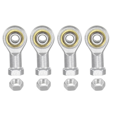 Harfington Uxcell 4pcs PHSA6 Female Rod End Bearing M6 Bore and M6x1.0 Left Hand Thread