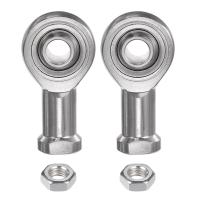 Harfington Uxcell 2pcs SSI8T/K Female Rod End Bearing M8 Bore and M8x1.25 Right Hand Thread