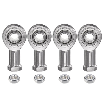 Harfington Uxcell 4pcs SSI8T/K Female Rod End Bearing M8 Bore and M8x1.25 Right Hand Thread