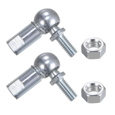 Harfington Uxcell 2pcs CS10 M6 Angle Ball Joint, M6x1.0 Right Hand Thread, A3-Steel