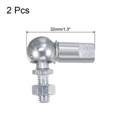 Harfington Uxcell 2pcs CS10 M6 Angle Ball Joint M6x1.0 Right Hand Male and Left Hand Female Thread