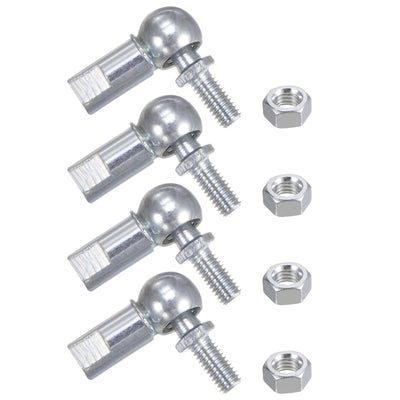 Harfington Uxcell 4pcs CS10 M6 Angle Ball Joint M6x1.0 Right Hand Male and Left Hand Female Thread