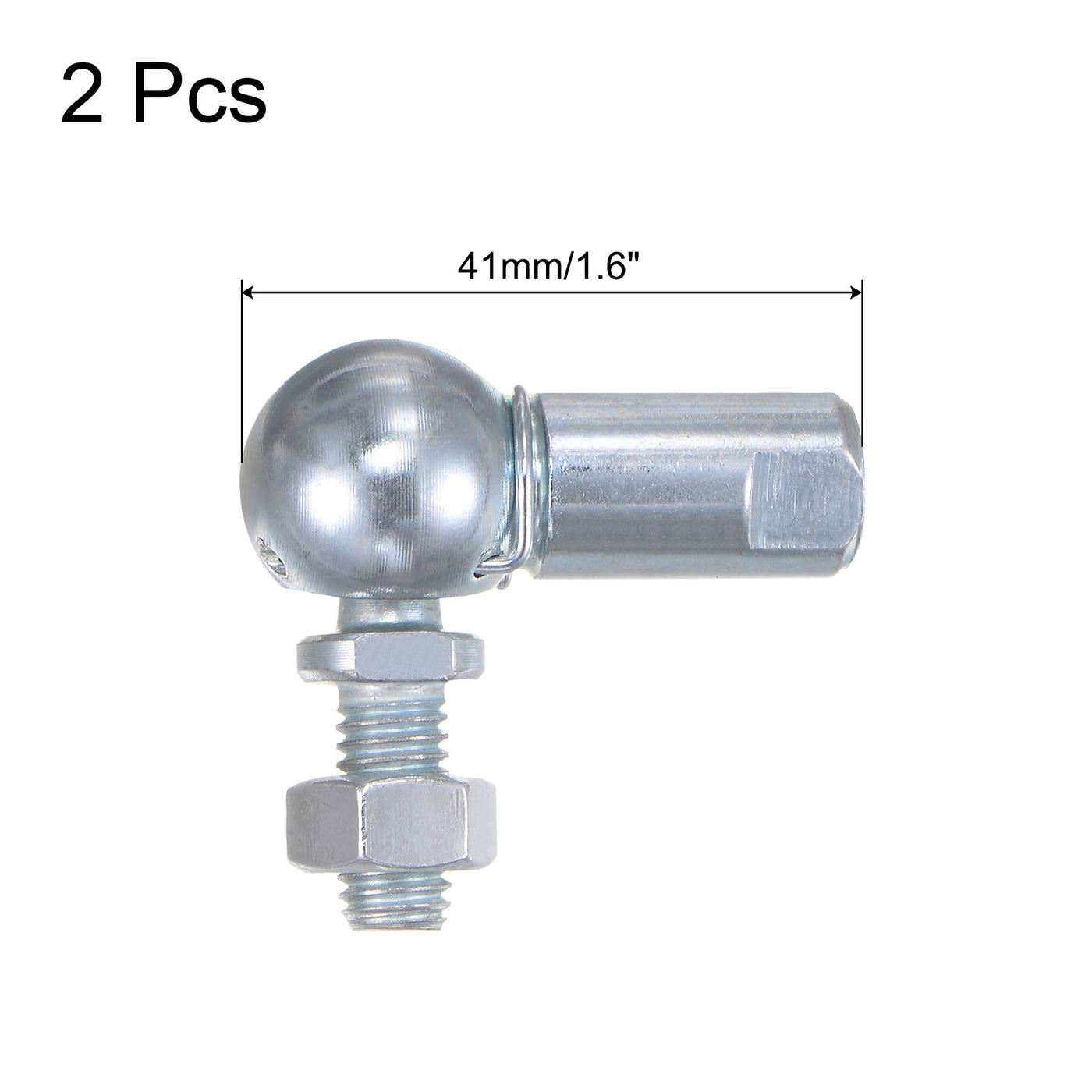 uxcell Uxcell 2pcs CS13 M8 Angle Ball Joint, M8x1.25 Right Hand Thread, A3-Steel