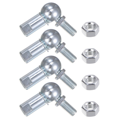 Harfington Uxcell 4pcs CS13 M8 Angle Ball Joint, M8x1.25 Right Hand Thread, A3-Steel