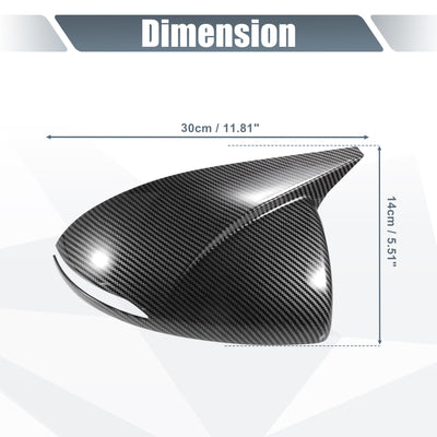 Harfington 1 Paar schwarze Carbonfaser-Muster Überzug für den Fahrer- und Beifahrerseitenspiegelabdeckungskappe für Hyundai Sonata - Außentrimmungen