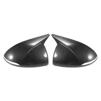 Harfington 1 Pair Car Rear View Driver Passenger Side Mirror Cover Cap Overlay Black Carbon Fiber Pattern for Hyundai Sonata 2020 2021 2022 2023 for Models with Turn Signal Light