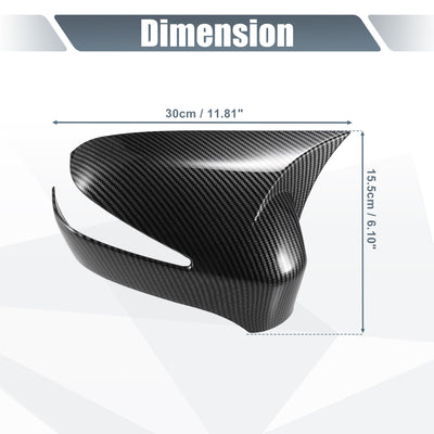 Harfington 1 Paar Auto Rückspiegelabdeckung Überzug Schwarz Carbonfaser-Muster für Honda Civic 8. Generation Spiegelabdeckungen Schutzleisten