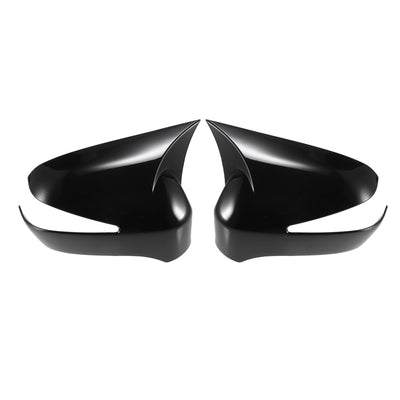 Harfington 1 Pair Car Rear View Driver Passenger Side Mirror Cover Cap Overlay Gloss Black for Honda Civic 8th Gen 2006-2011 for Models with Turn Signal Light