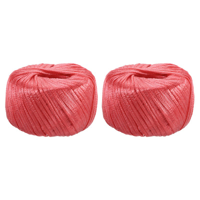 Harfington Polyester Nylon Plastic Rope Twine Household Bundled,80m Length,2 Pcs(Red)