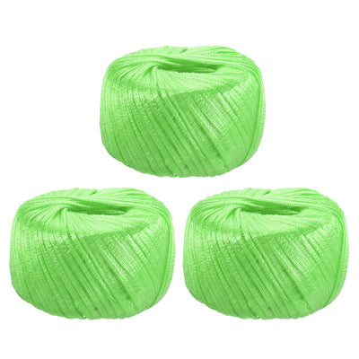 Harfington Polyester Nylon Plastic Rope Twine Household Bundled,80m Length,3 Pcs(Green)
