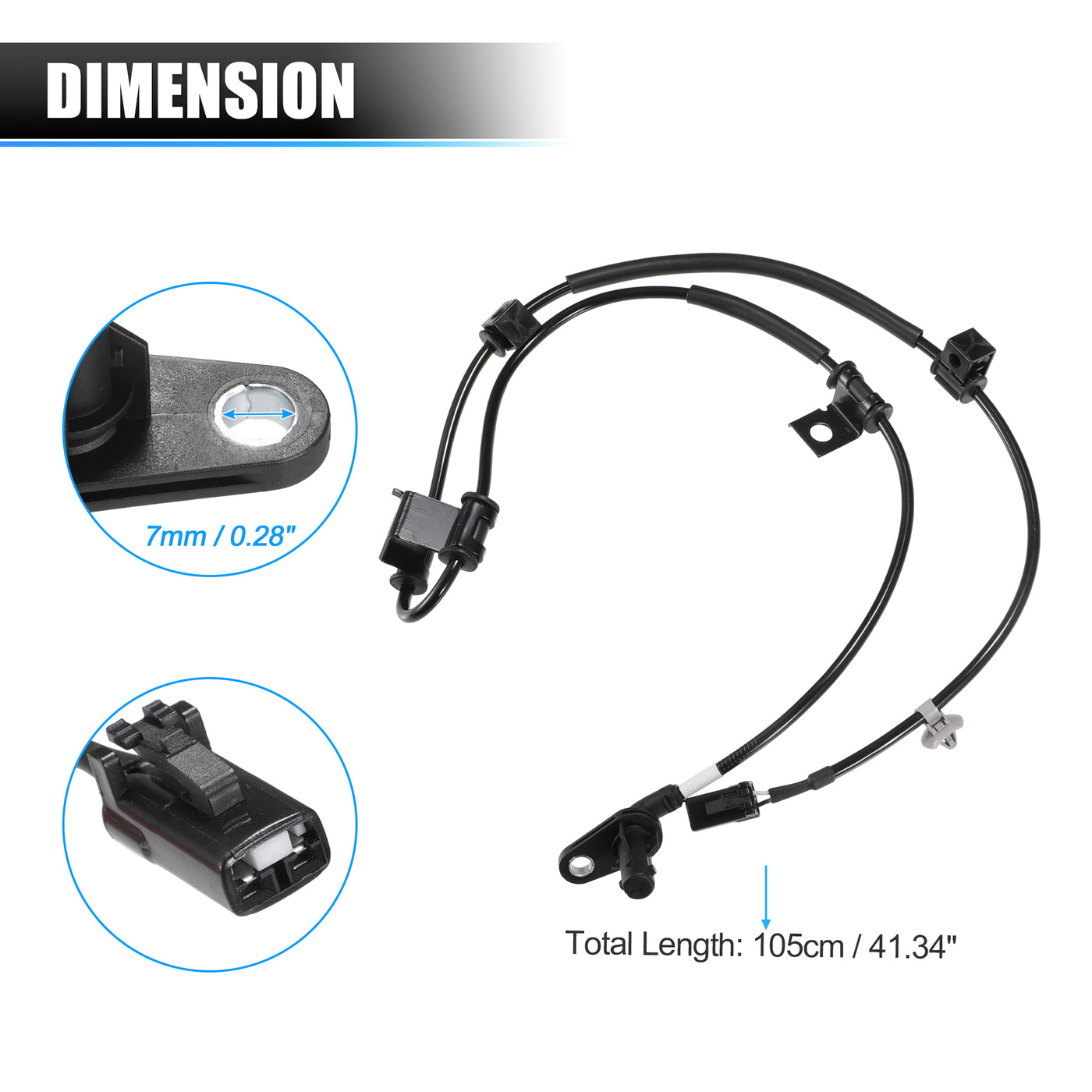 X AUTOHAUX Vorderer linker ABS-Raddrehzahlsensor Getriebegeschwindigkeitssensor für Hyundai Ix35 2009-2024 Nr. 956702S300