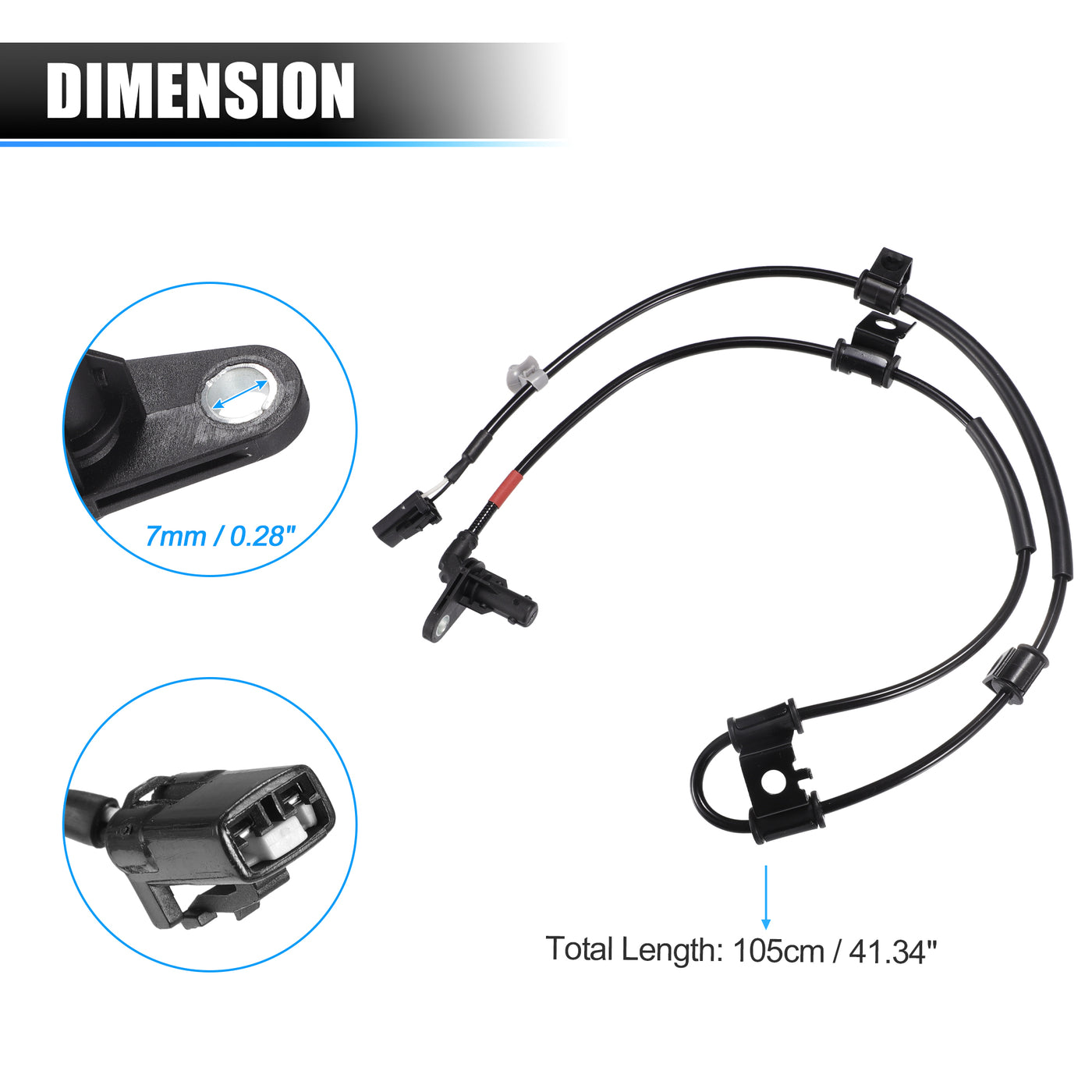 X AUTOHAUX Vorderer rechter ABS-Raddrehzahlsensor Übertragungsgeschwindigkeitssensor für Hyundai Ix35 2009-2024 Nr. 956712S300