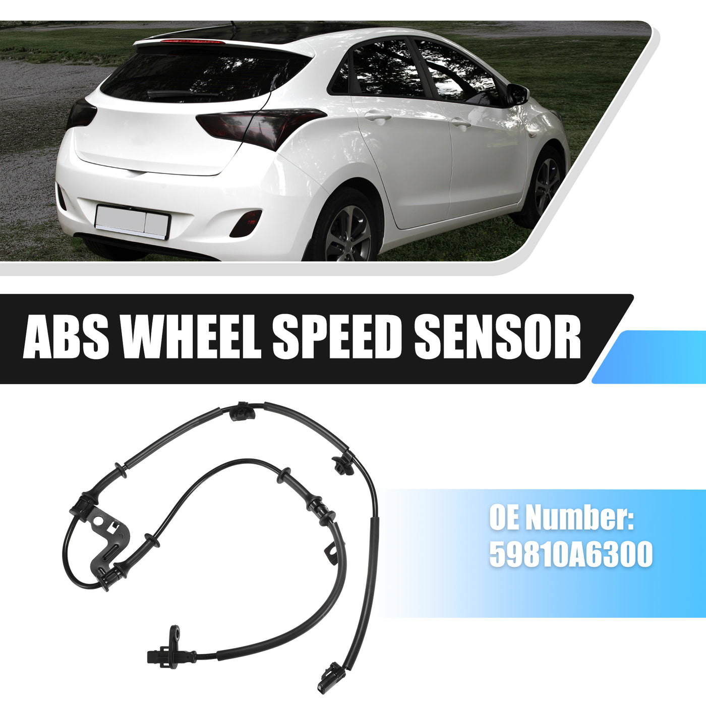 X AUTOHAUX Vorderer linker ABS-Raddrehzahlsensor Getriebegeschwindigkeitssensor für Hyundai I30 2. Generation 2011-2021 Nr. 59810A6300