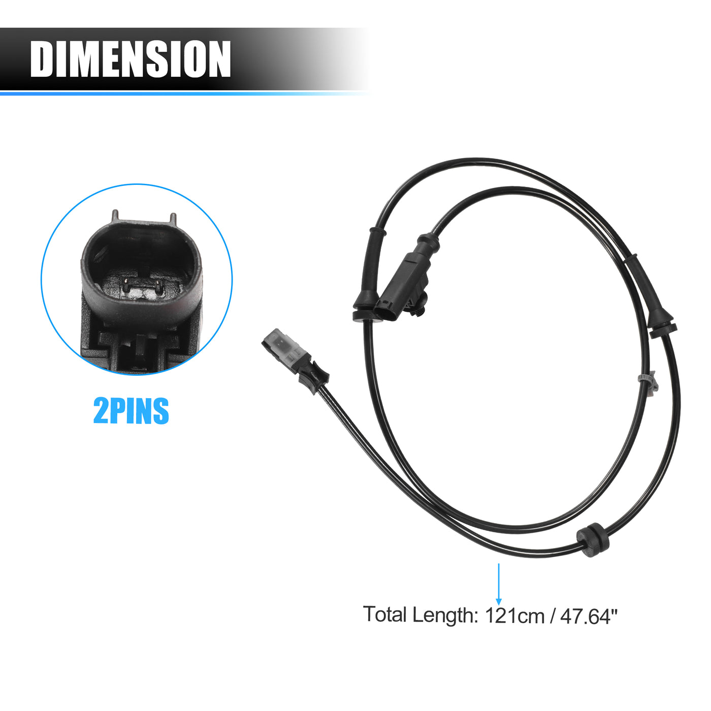 X AUTOHAUX Vorderer linker rechter ABS-Raddrehzahlsensor Übertragungsgeschwindigkeitssensor für Nissan Mk3 2003-2010 Nr. 47910AX600