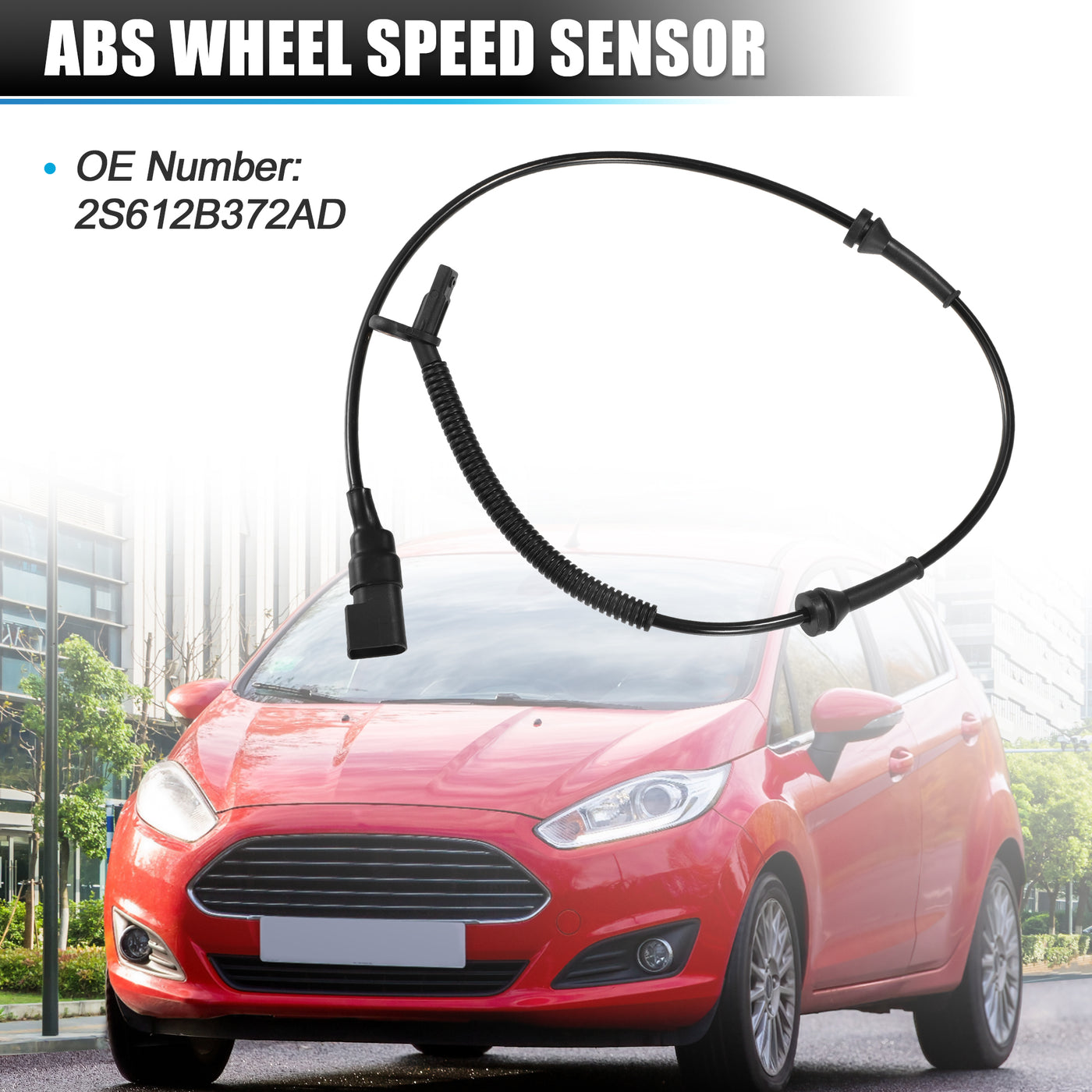 X AUTOHAUX Vorderer linker rechter ABS-Raddrehzahlsensor Übertragungsgeschwindigkeitssensor für Ford Fiesta Mk6 2002-2008 Nr. 2S612B372AD