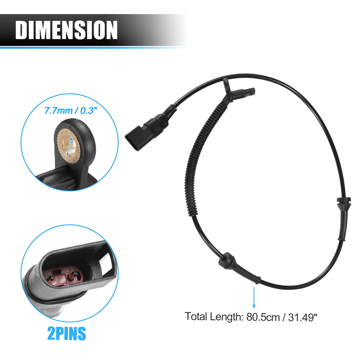 X AUTOHAUX Vorderer linker rechter ABS-Raddrehzahlsensor Übertragungsgeschwindigkeitssensor für Ford Fiesta Mk6 2002-2008 Nr. 2S612B372AD