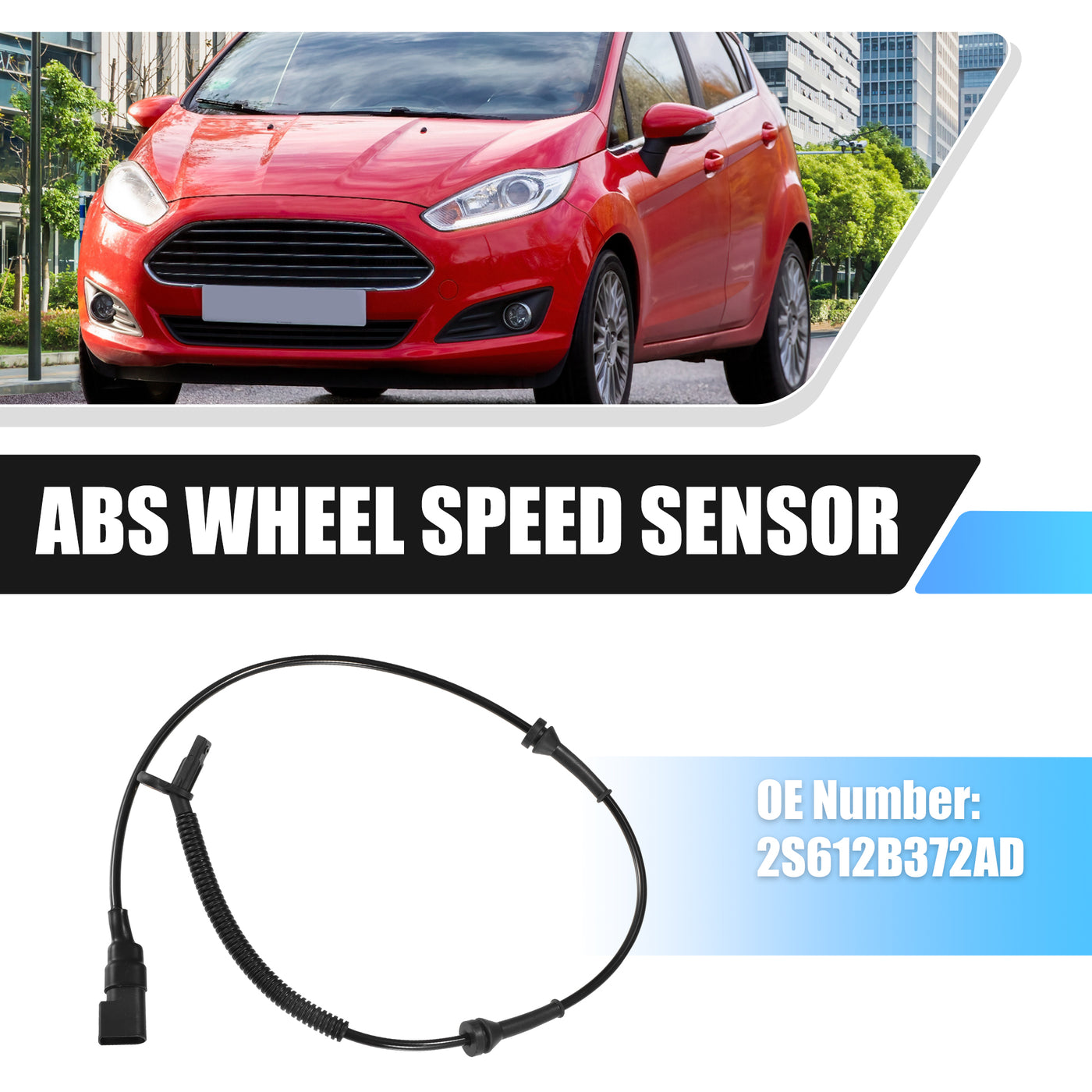 X AUTOHAUX Vorderer linker rechter ABS-Raddrehzahlsensor Übertragungsgeschwindigkeitssensor für Ford Fiesta Mk6 2002-2008 Nr. 2S612B372AD