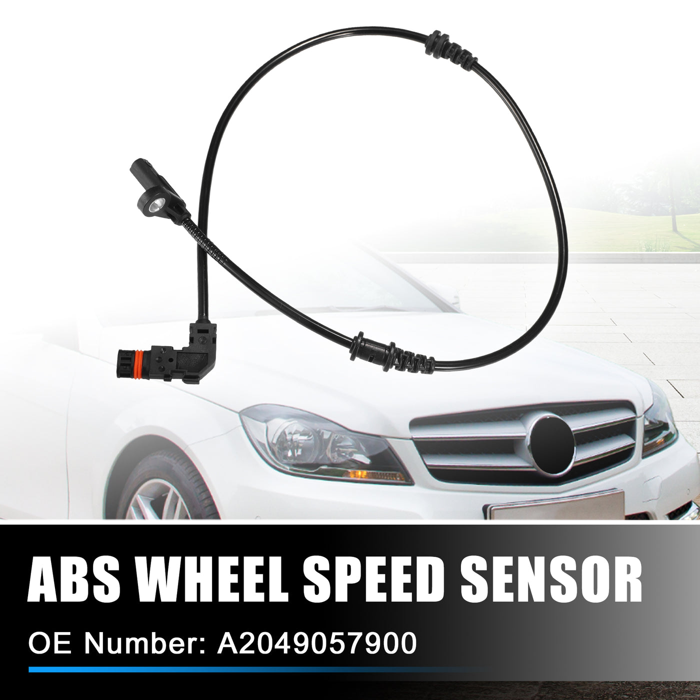 X AUTOHAUX Vorderer linker rechter ABS-Raddrehzahlsensor Übertragungsgeschwindigkeitssensor für Mercedes-Benz C-Klasse W204 2011-2015 Nr. A2049057900