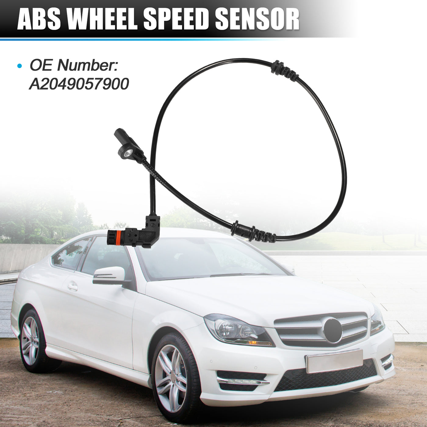 X AUTOHAUX Vorderer linker rechter ABS-Raddrehzahlsensor Übertragungsgeschwindigkeitssensor für Mercedes-Benz C-Klasse W204 2011-2015 Nr. A2049057900