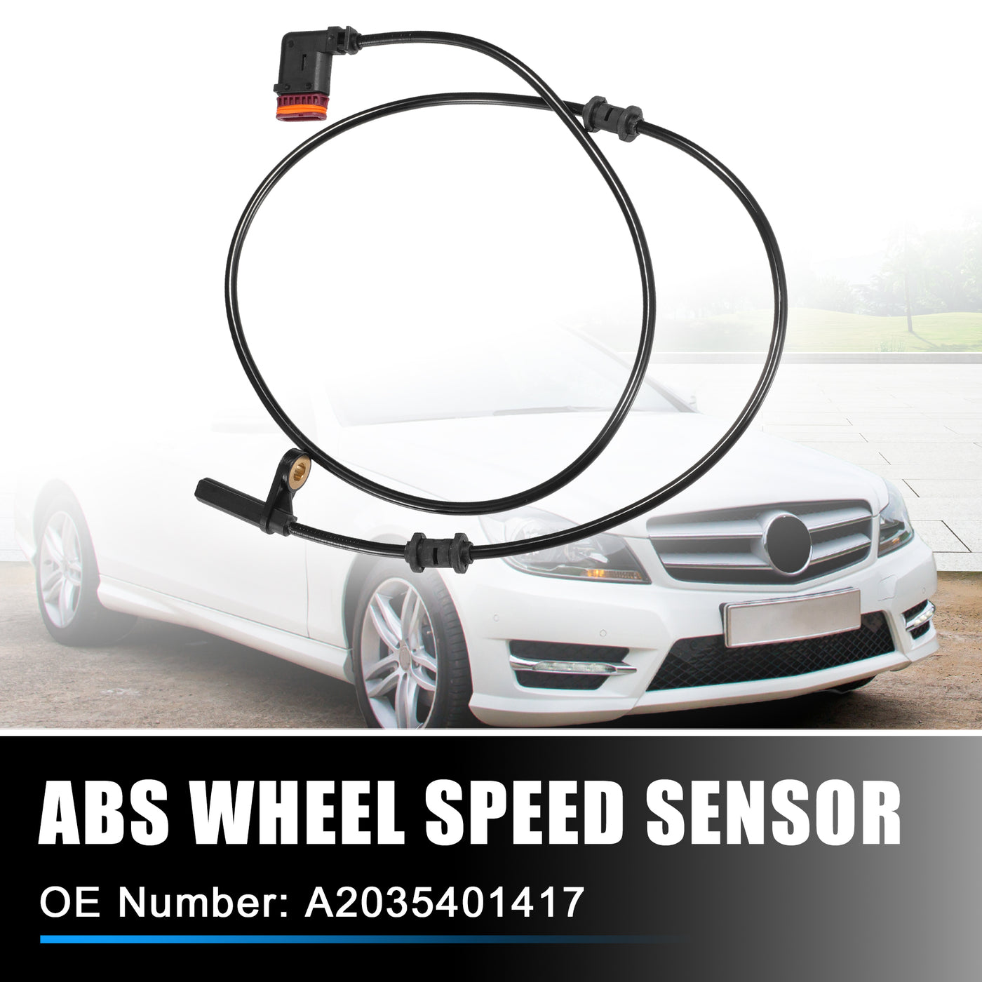 X AUTOHAUX Rear Right ABS Wheel Speed Sensor Transmission Speed Sensor for Mercedes-Benz CLK55 AMG 5.5L 2003-2006 C320 3.2L 2001-2005 No.A2035401417