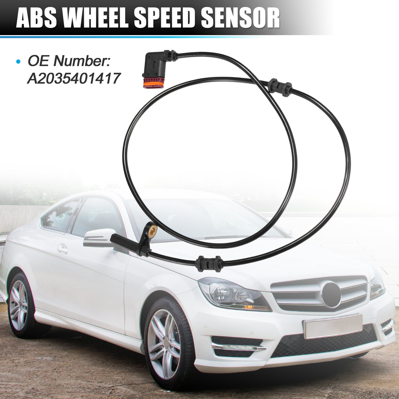 X AUTOHAUX Rear Right ABS Wheel Speed Sensor Transmission Speed Sensor for Mercedes-Benz CLK55 AMG 5.5L 2003-2006 C320 3.2L 2001-2005 No.A2035401417